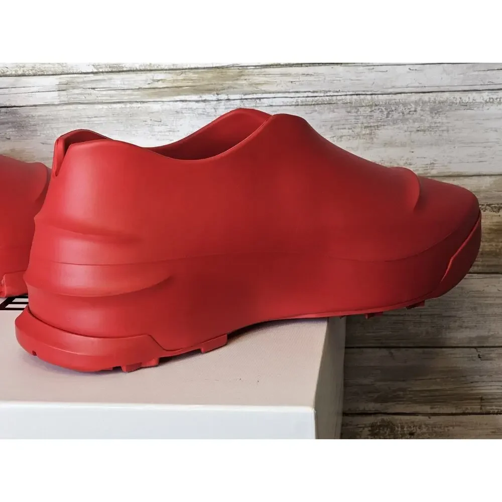 Authentic GIVENCHY Show Low Shoes - Red - Rubber - Size US 12 / EU 45